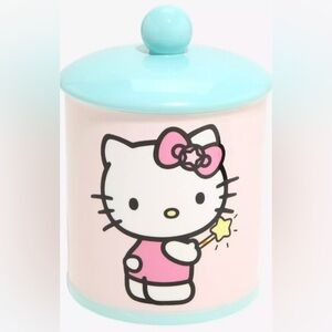 Hello Kitty Star Wand Green And Pink Ceramic Cookie Jar By Silver Buffalo
